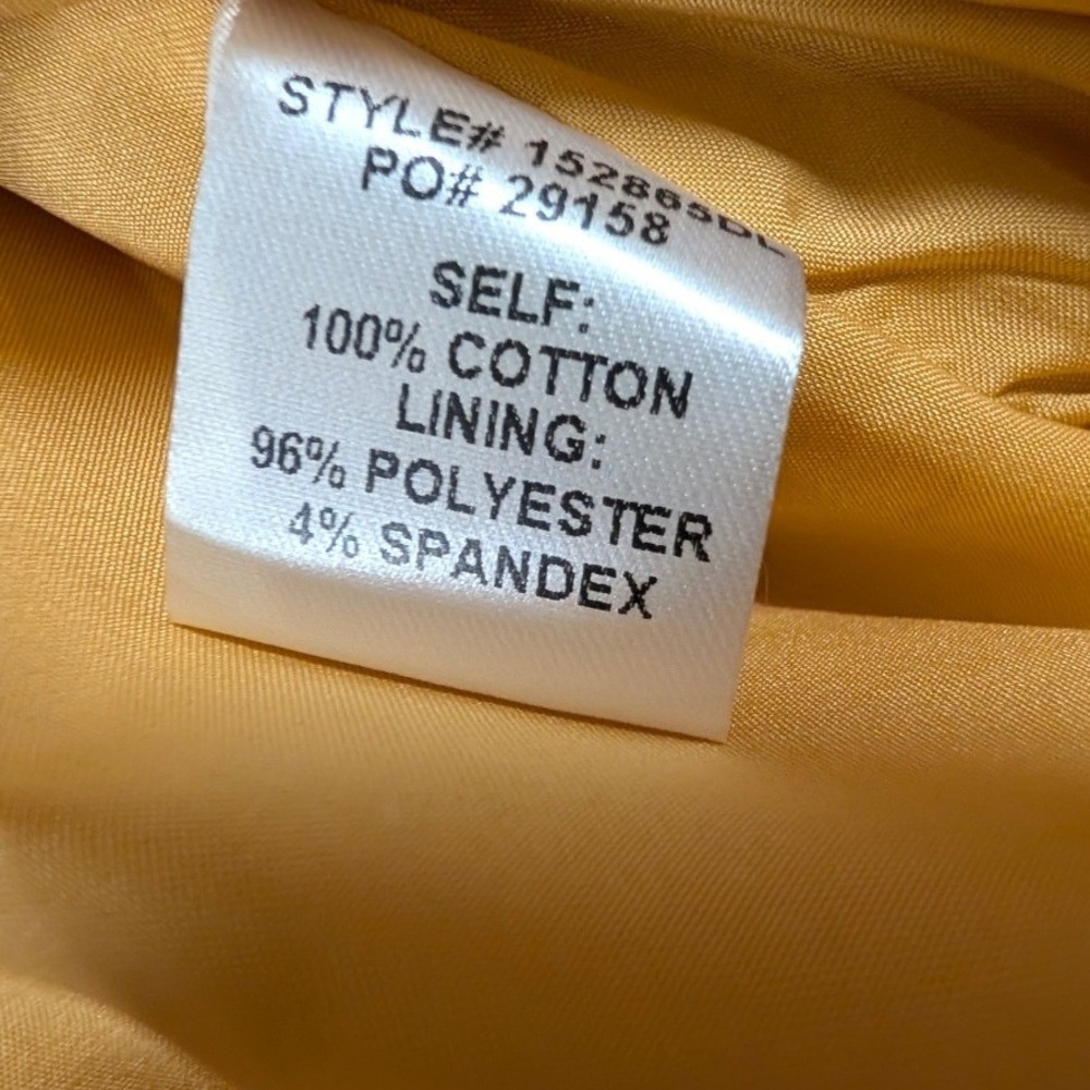 Skies Are Blue Yellow Eyelet Mini Skirt Scalloped Hem Peasant Lined Size 1X - Picture 8 of 9